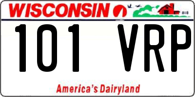 WI license plate 101VRP
