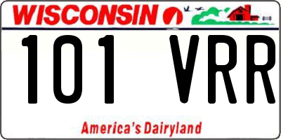 WI license plate 101VRR