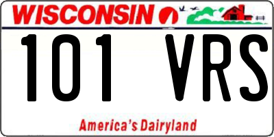 WI license plate 101VRS
