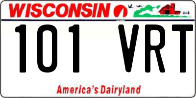 WI license plate 101VRT