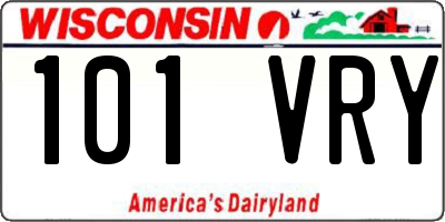 WI license plate 101VRY