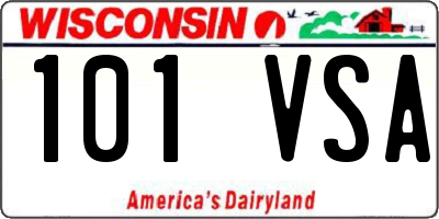 WI license plate 101VSA