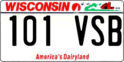 WI license plate 101VSB