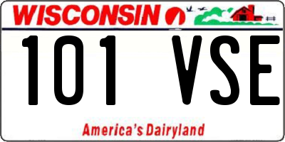 WI license plate 101VSE