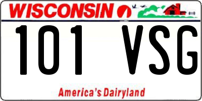 WI license plate 101VSG