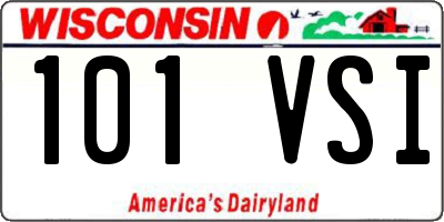 WI license plate 101VSI