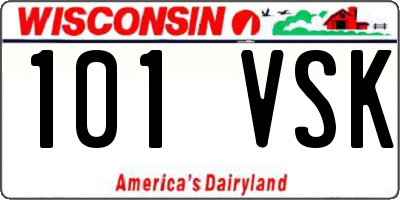 WI license plate 101VSK