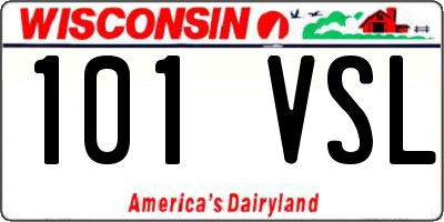 WI license plate 101VSL