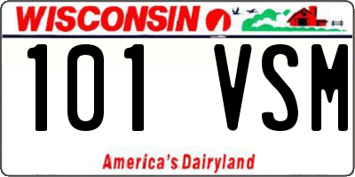 WI license plate 101VSM