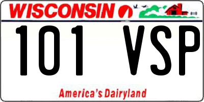 WI license plate 101VSP