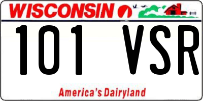 WI license plate 101VSR