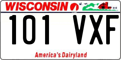 WI license plate 101VXF