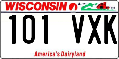 WI license plate 101VXK
