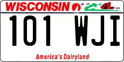 WI license plate 101WJI