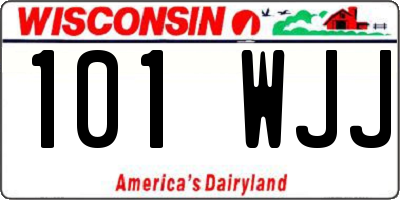 WI license plate 101WJJ