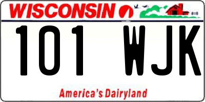 WI license plate 101WJK