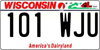 WI license plate 101WJU
