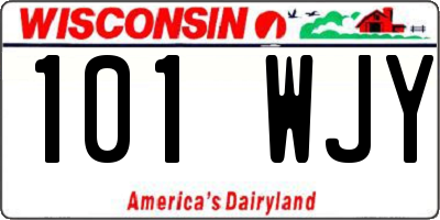 WI license plate 101WJY