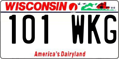 WI license plate 101WKG