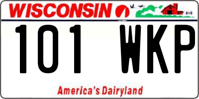 WI license plate 101WKP