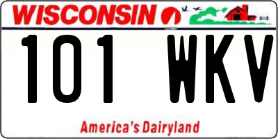 WI license plate 101WKV