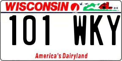 WI license plate 101WKY