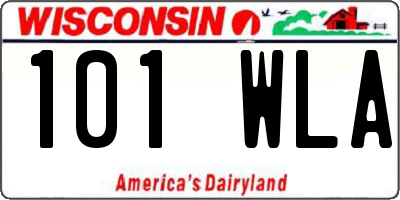 WI license plate 101WLA