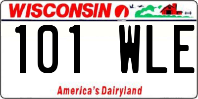 WI license plate 101WLE