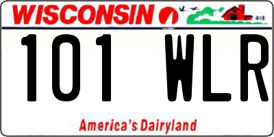 WI license plate 101WLR