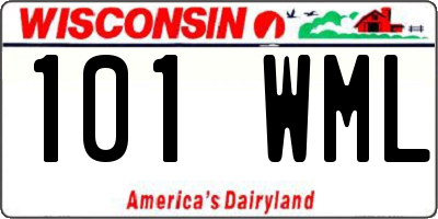 WI license plate 101WML