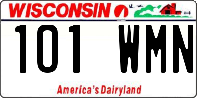 WI license plate 101WMN