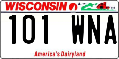 WI license plate 101WNA