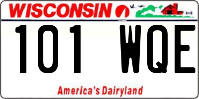 WI license plate 101WQE