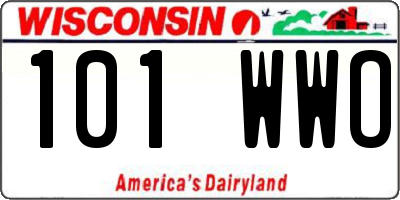 WI license plate 101WWO