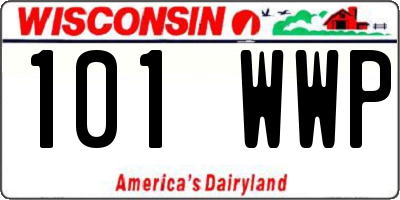 WI license plate 101WWP