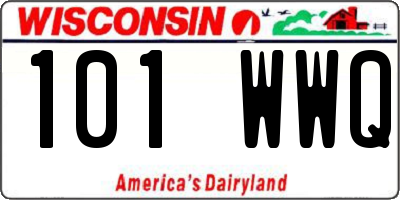WI license plate 101WWQ