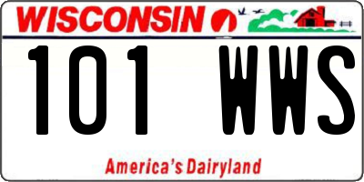 WI license plate 101WWS