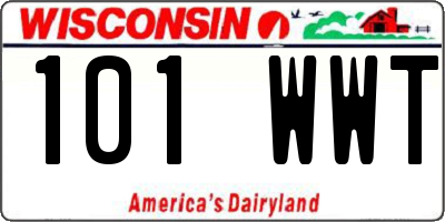WI license plate 101WWT