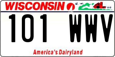 WI license plate 101WWV