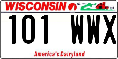 WI license plate 101WWX
