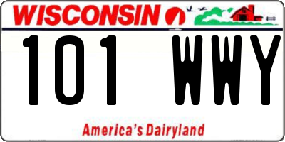 WI license plate 101WWY