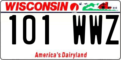 WI license plate 101WWZ