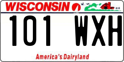 WI license plate 101WXH