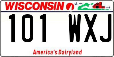 WI license plate 101WXJ