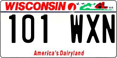 WI license plate 101WXN