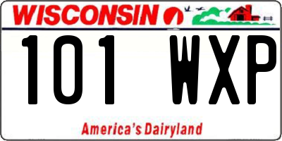 WI license plate 101WXP