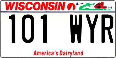 WI license plate 101WYR