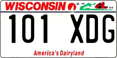 WI license plate 101XDG