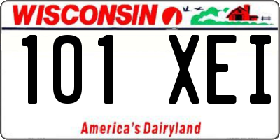 WI license plate 101XEI