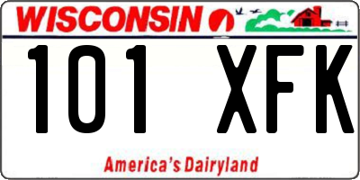 WI license plate 101XFK